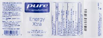 Pure Encapsulations Energy Xtra - supplement