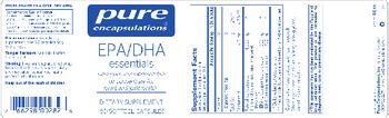 Pure Encapsulations EPA/DHA essentials - supplement