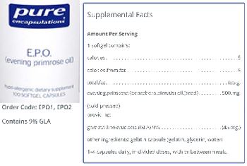 Pure Encapsulations E.P.O. (Evening Primrose Oil) - supplement
