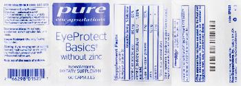 Pure Encapsulations EyeProtect Basics without Zinc - supplement