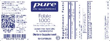 Pure Encapsulations Folate 1,000 - supplement