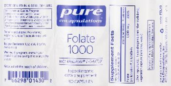 Pure Encapsulations Folate 1000 - supplement