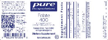 Pure Encapsulations Folate 400 - supplement
