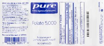 Pure Encapsulations Folate 5,000 - supplement