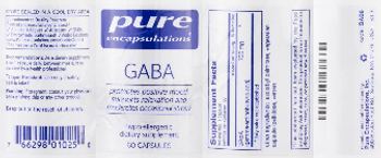 Pure Encapsulations GABA - supplement