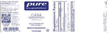 Pure Encapsulations GABA - supplement