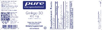 Pure Encapsulations Ginkgo 50 160 mg - supplement
