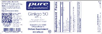 Pure Encapsulations Ginkgo 50 160 mg - supplement