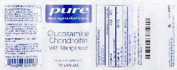 Pure Encapsulations Glucosamine Chondroitin with Manganese - supplement