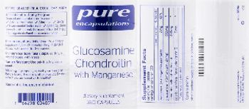 Pure Encapsulations Glucosamine Chondroitin with Manganese - supplement