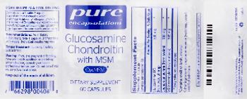 Pure Encapsulations Glucosamine Chondroitin with MSM - supplement