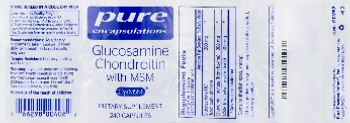 Pure Encapsulations Glucosamine Chondroitin with MSM - supplement