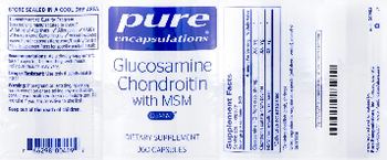 Pure Encapsulations Glucosamine Chondroitin with MSM - supplement