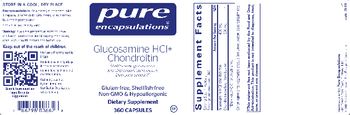 Pure Encapsulations Glucosamine HCl+ Chondroitin - supplement