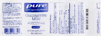 Pure Encapsulations Glucosamine MSM - supplement