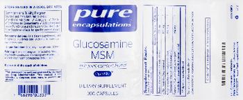 Pure Encapsulations Glucosamine MSM - supplement