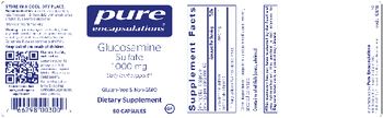 Pure Encapsulations Glucosamine Sulfate 1,000 mg - supplement