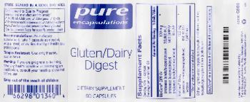 Pure Encapsulations Gluten/Dairy Digest - supplement