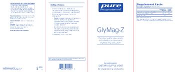 Pure Encapsulations GlyMag-Z Lemon-Lime Flavor - supplement