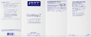 Pure Encapsulations GlyMag-Z Lemon-Lime Flavor - supplement