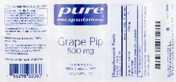 Pure Encapsulations Grape Pip 500 mg - supplement