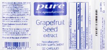 Pure Encapsulations Grapefruit Seed Extract - supplement