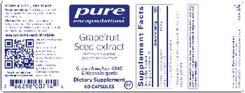 Pure Encapsulations Grapefruit Seed Extract - supplement