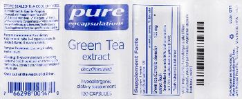 Pure Encapsulations Green Tea Extract - supplement