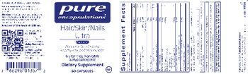 Pure Encapsulations Hair/Skin/Nails Ultra - supplement