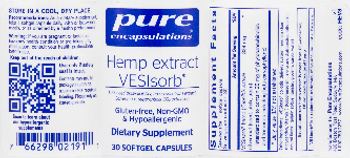 Pure Encapsulations Hemp Extract VESIsorb - supplement