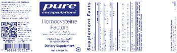 Pure Encapsulations Homocysteine Factors - supplement