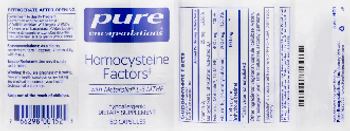 Pure Encapsulations Homocysteine Factors - supplement