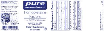 Pure Encapsulations Homocysteine Factors - supplement