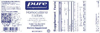 Pure Encapsulations Homocysteine Factors - supplement