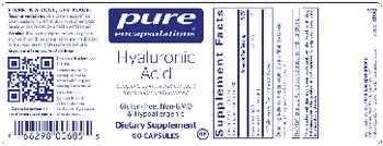 Pure Encapsulations Hyaluronic Acid - supplement