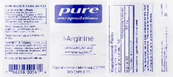 Pure Encapsulations L-Arginine - hypoallergenic supplement