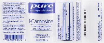 Pure Encapsulations L-Carnosine - supplement