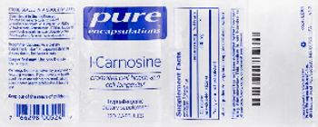 Pure Encapsulations L-Carnosine - supplement