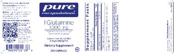 Pure Encapsulations L-Glutamine 1,000 mg - supplement