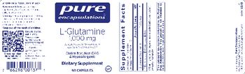 Pure Encapsulations L-Glutamine 1,000 mg - supplement