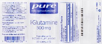 Pure Encapsulations L-Glutamine 500 mg - supplement