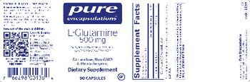 Pure Encapsulations L-Glutamine 500 mg - supplement