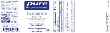 Pure Encapsulations l-Glutamine 850 mg - supplement