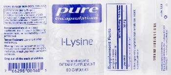 Pure Encapsulations L-Lysine - supplement