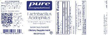 Pure Encapsulations Lactobacillus Acidophilus - supplement