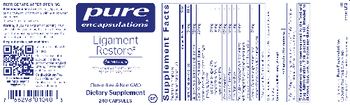 Pure Encapsulations Ligament Restore - supplement
