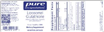 Pure Encapsulations Liposomal Glutathione - supplement