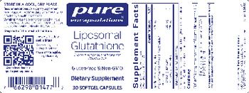 Pure Encapsulations Liposomal Glutathione - supplement