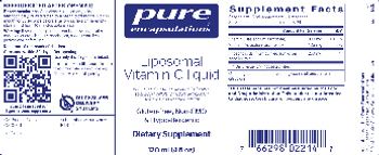 Pure Encapsulations Liposomal Vitamin C Liquid - supplement