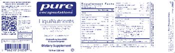 Pure Encapsulations LiquiNutrients Natural Lemon Creme Flavor - supplement